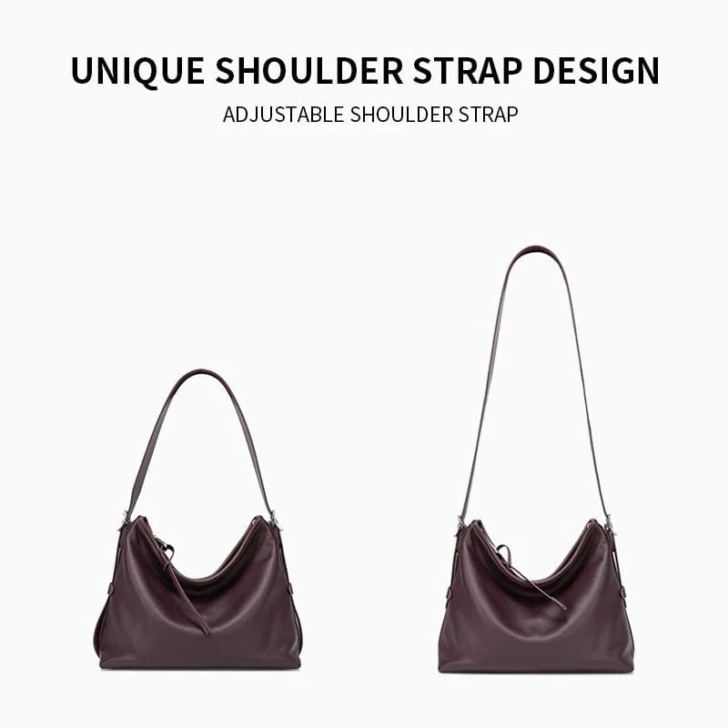 Cowhide Genuine Leather Handbags Women Casual Shoulder Bag Female Fashion Shopping Retro Large Luxury Designer Ladies Bags New