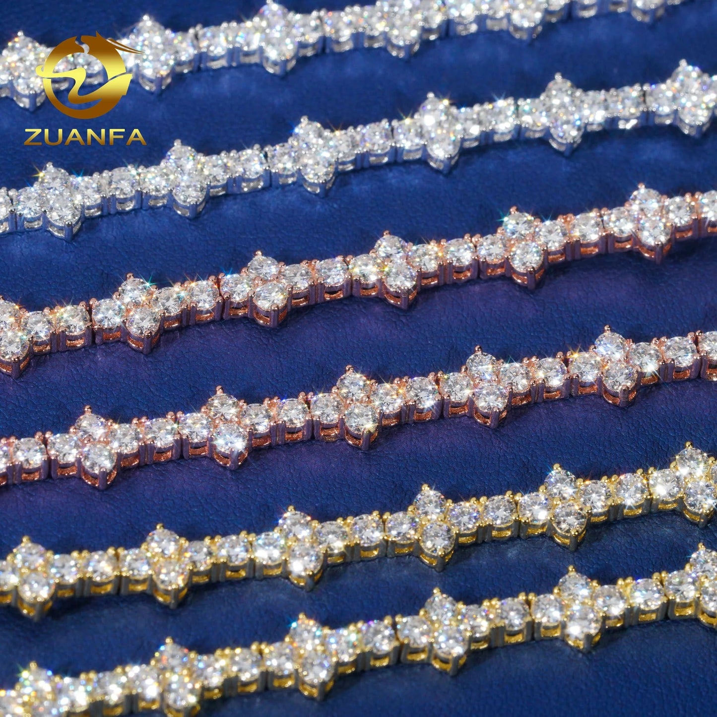 Cross Moissanite Bracelet 925 Sterling Silver VVS Moissanite Diamond Iced Out Tennis Cuban Chain Necklace Wholesale Fine Jewelry