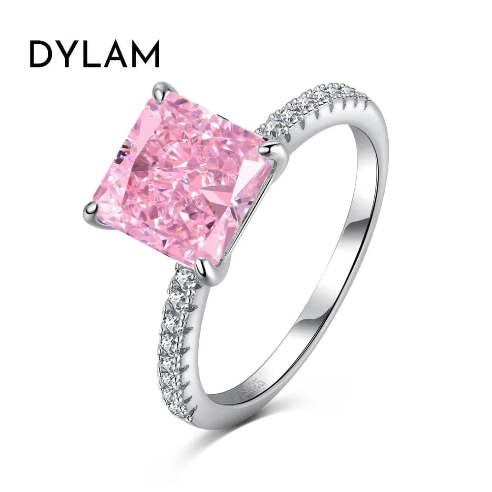 Custom 18K Gold Plated Engagement Wedding Stacking Cubic Zirconia Ring Diamond 925 Sterling Silver Baguette Rings Jewelry Women