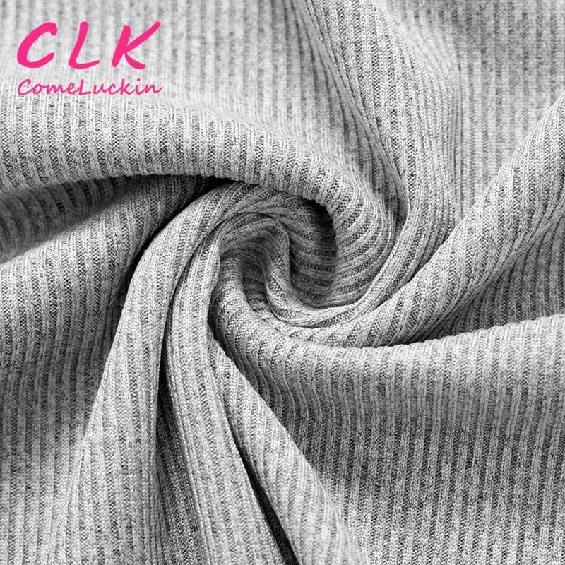 Custom Embroidery Logo Rib Knitted Outfits 2024 Loungewear Irregular Top With Leggings 2 Piece Set Women Elegant Clothing