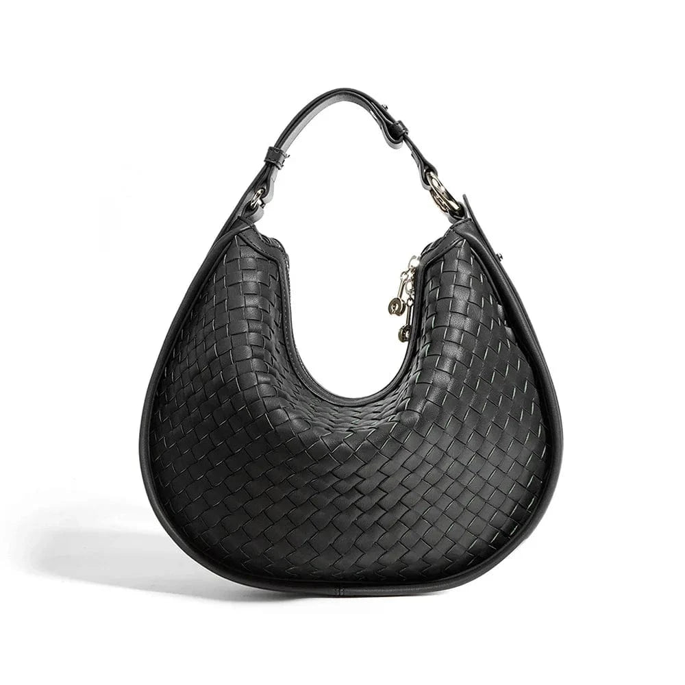 Custom Ladies Handbags Large Capacity Woven Cowhide Leather Tote Leather Hand Bags For Women Luxury