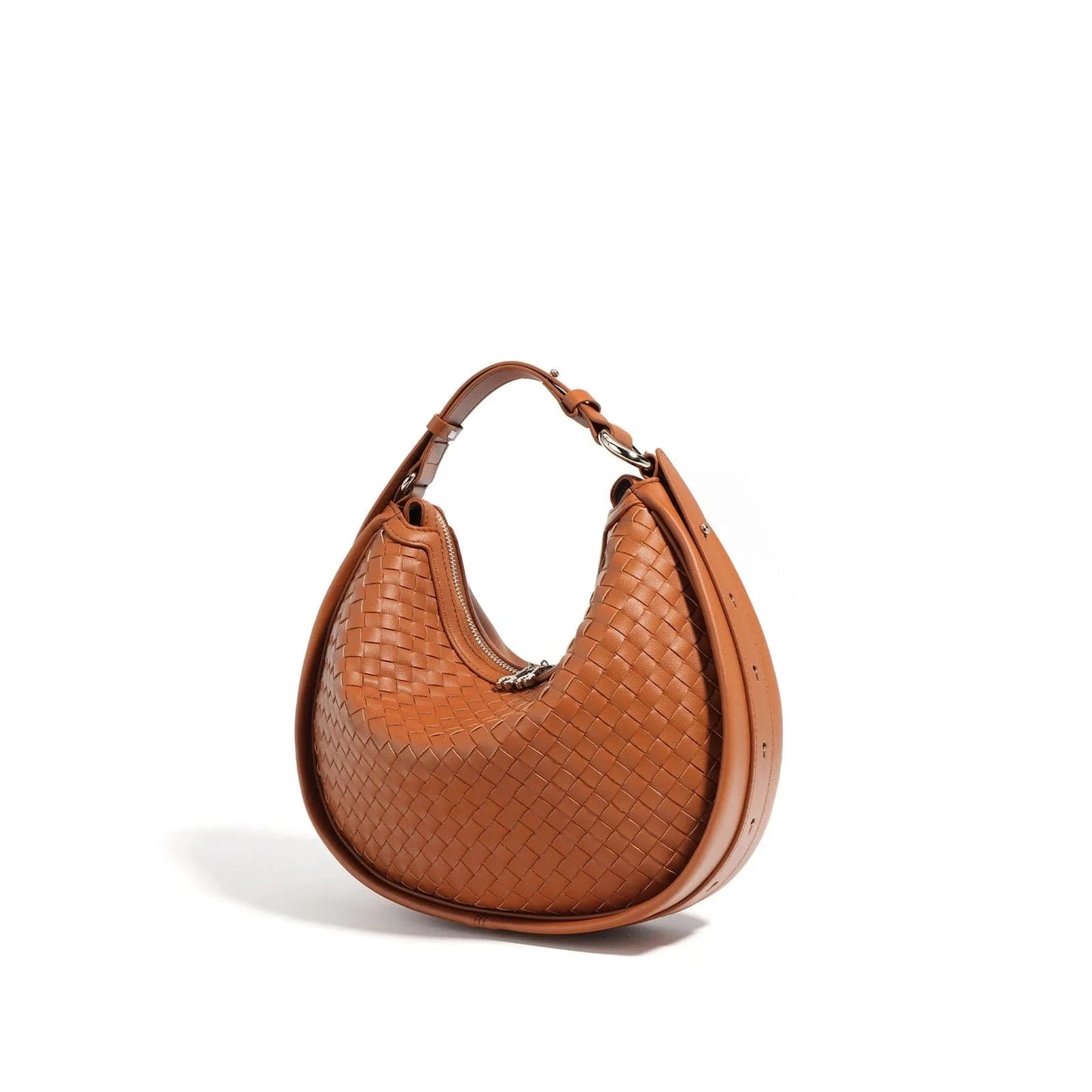 Custom Ladies Handbags Large Capacity Woven Cowhide Leather Tote Leather Hand Bags For Women Luxury
