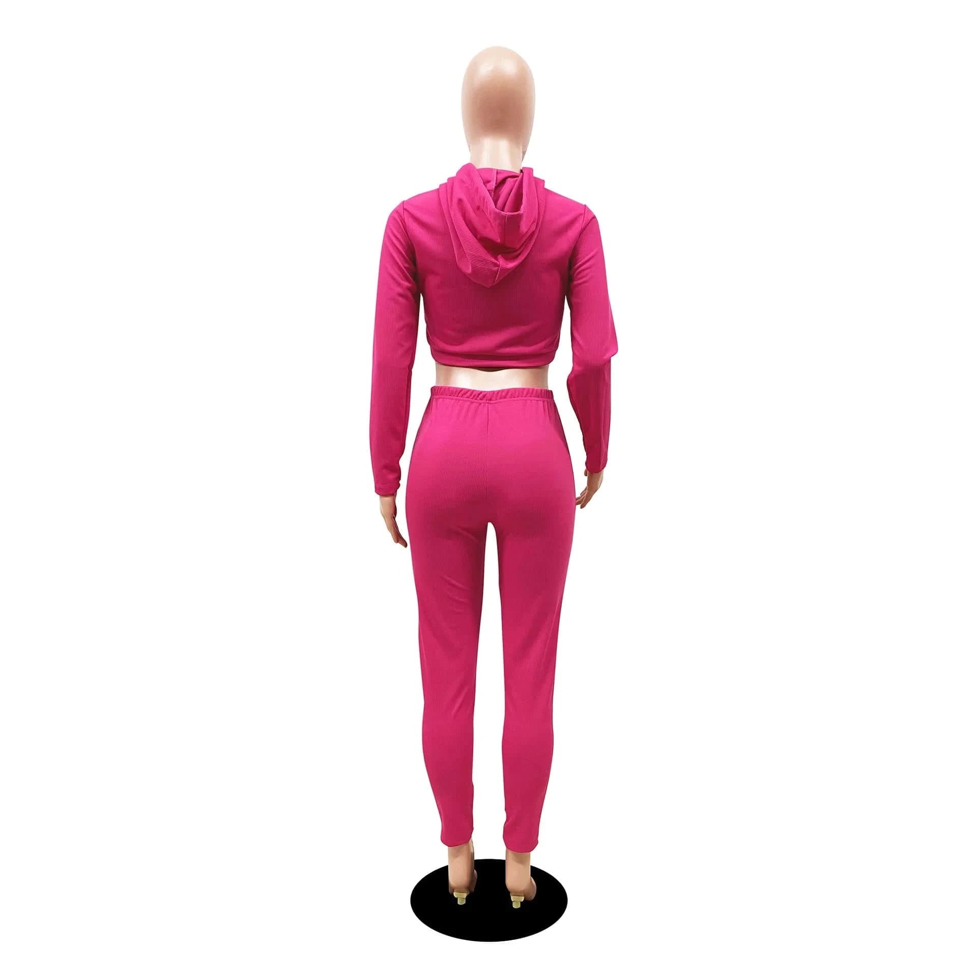 Custom Logo 2 Piece Set Women Hoodies Crop Tops Legging Jogging Pants Suits Streetwear Two Piece Pants Set Tracksuits