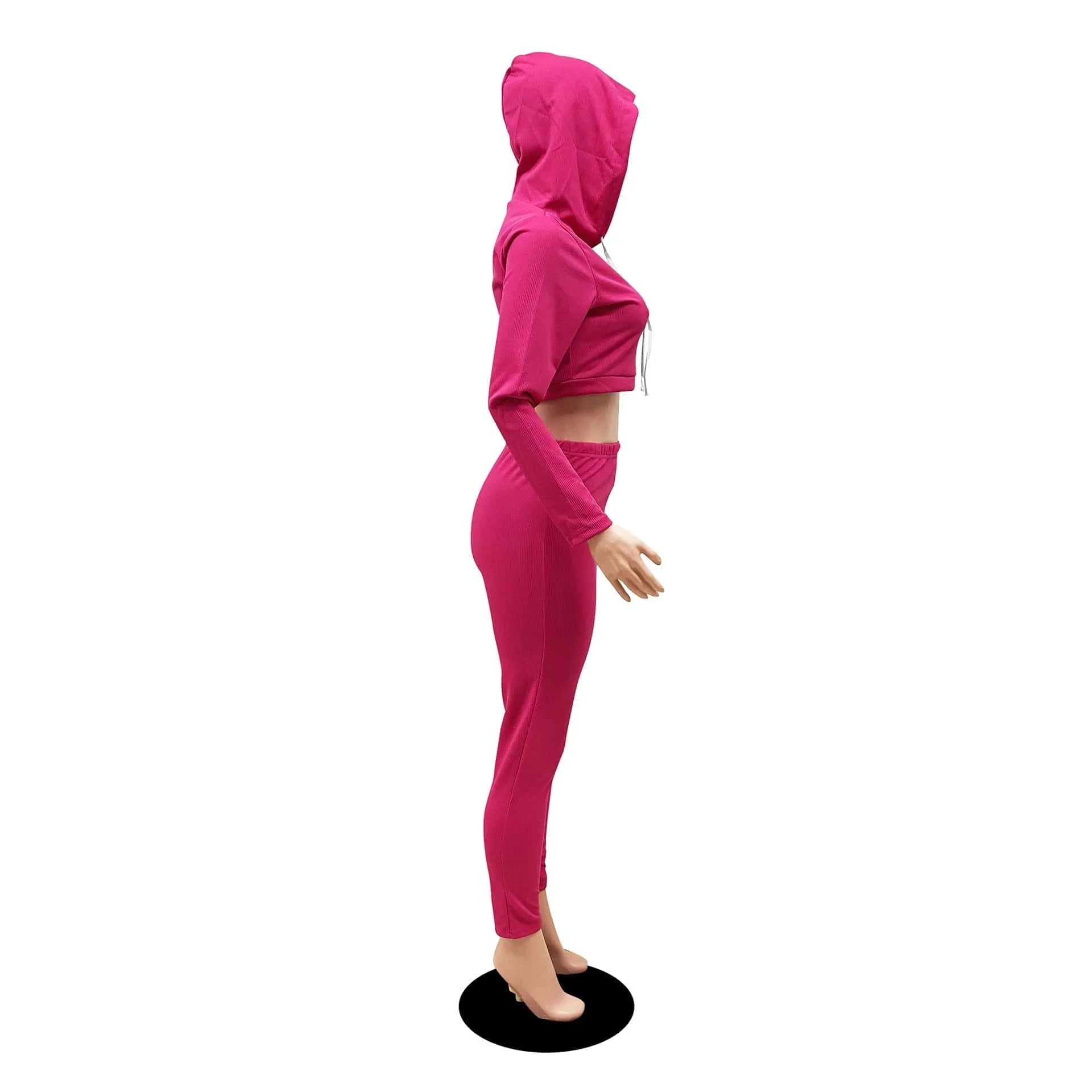 Custom Logo 2 Piece Set Women Hoodies Crop Tops Legging Jogging Pants Suits Streetwear Two Piece Pants Set Tracksuits