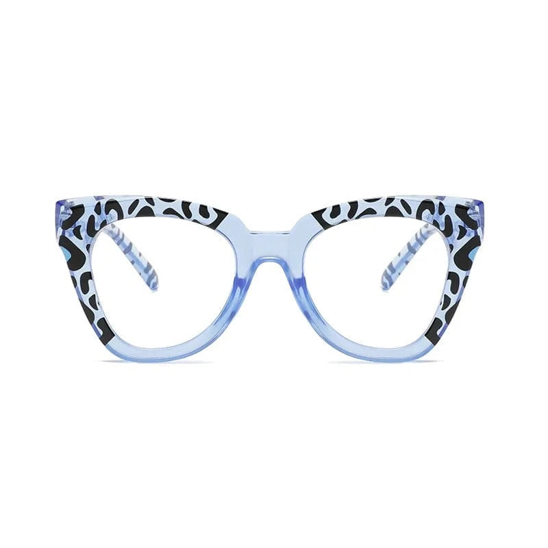 Custom Logo Oversized Leopard Print Frame Reading Glasses Square Anti Blue Light Reading Glasses for Women 2024