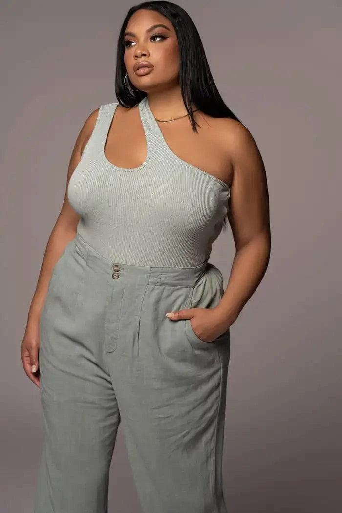 Custom Logo  rib stretched single shoulder romper bodycon outfit hollow out bodysuit for women