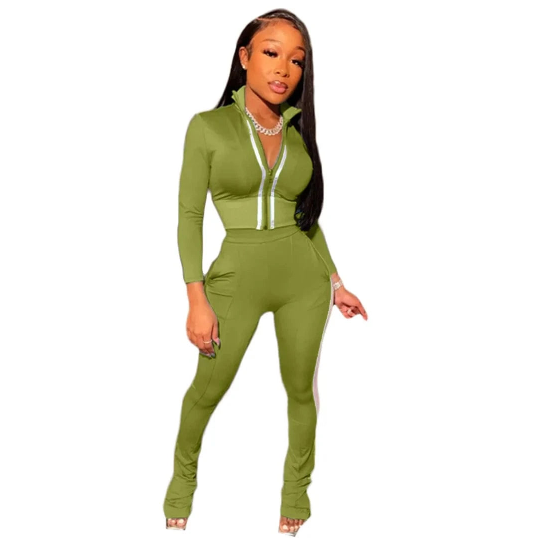 Custom LOGO spring 2023 Women Clothes Casual Jogging 2 Piece Set Long Sleeve Solid Sports Two Piece Pant Sets For Women Clothing