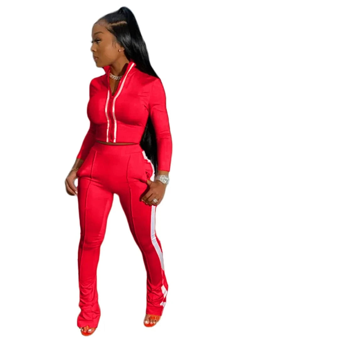 Custom LOGO spring 2023 Women Clothes Casual Jogging 2 Piece Set Long Sleeve Solid Sports Two Piece Pant Sets For Women Clothing