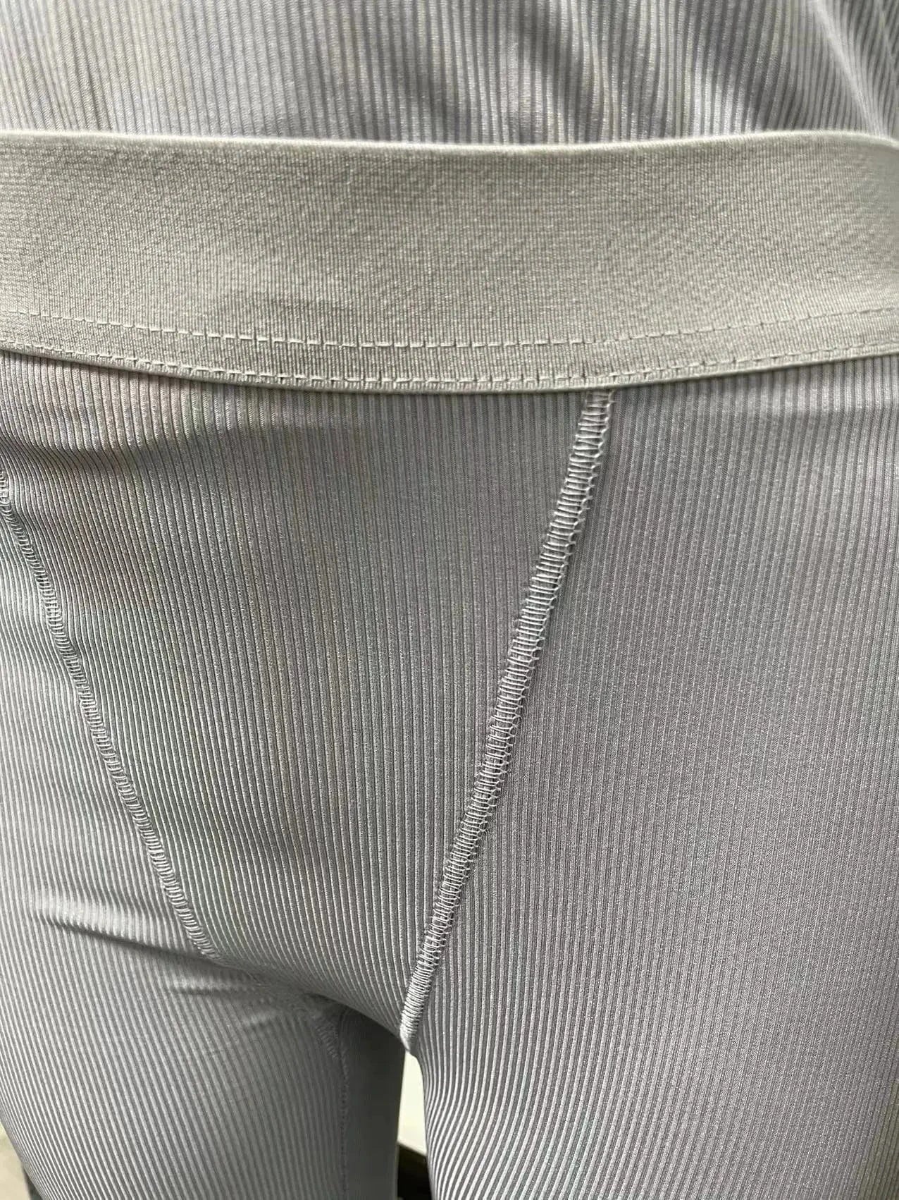 Custom Logo Wholesale Ribbed 2 Piece Knit Set Women Spring 2024 Full Woman Pants and Top Outfit Ladies Knitted Suit