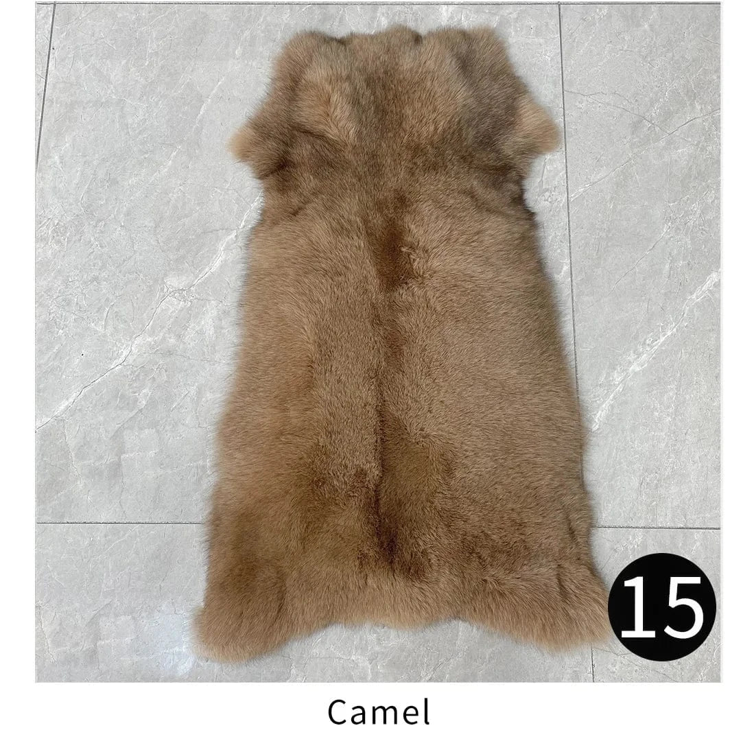 Custom Long Sleeves Fur Coat Fashion Women Fluffy Fur Jacket Winter Real Fox Fur Coat for Ladies