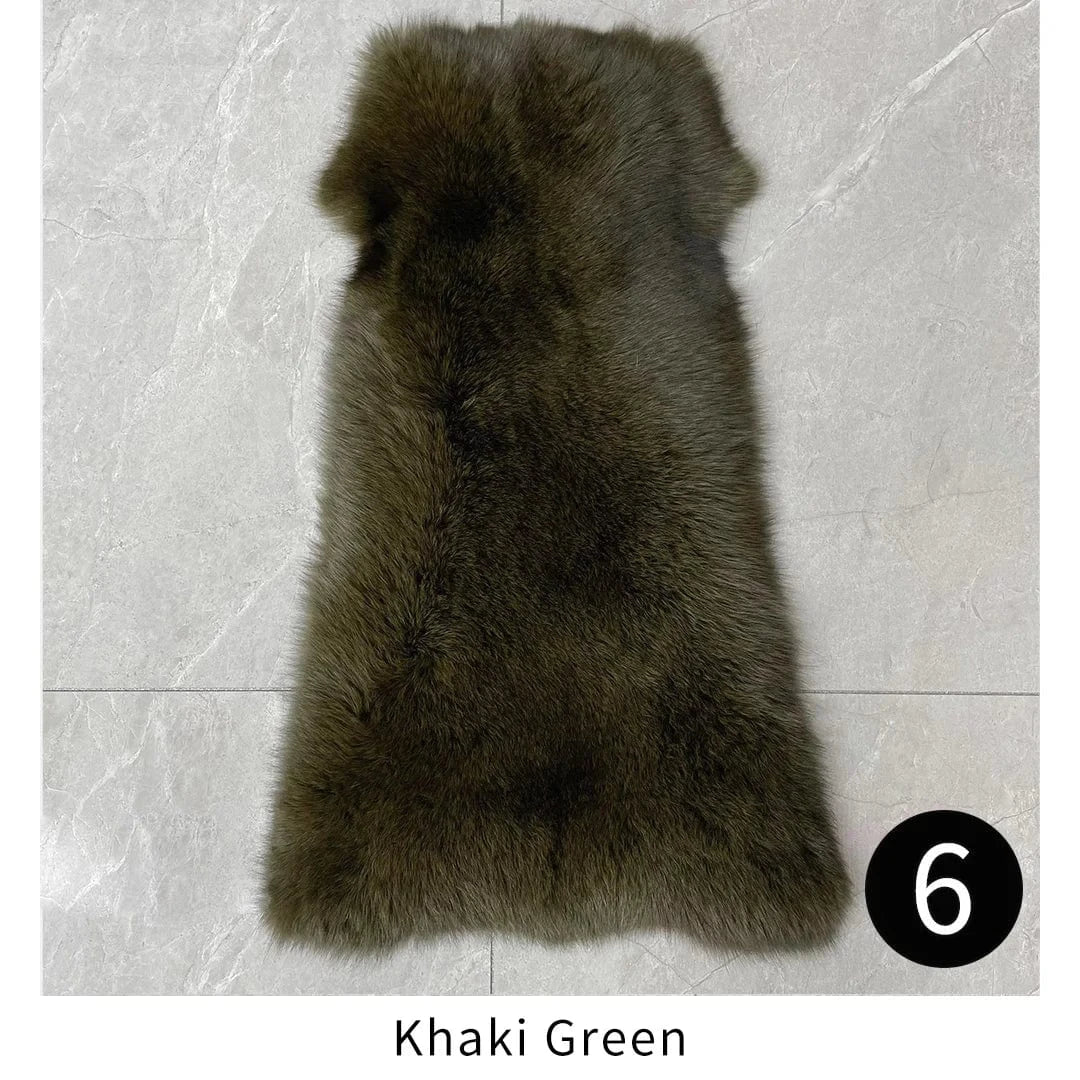 Custom Long Sleeves Fur Coat Fashion Women Fluffy Fur Jacket Winter Real Fox Fur Coat for Ladies