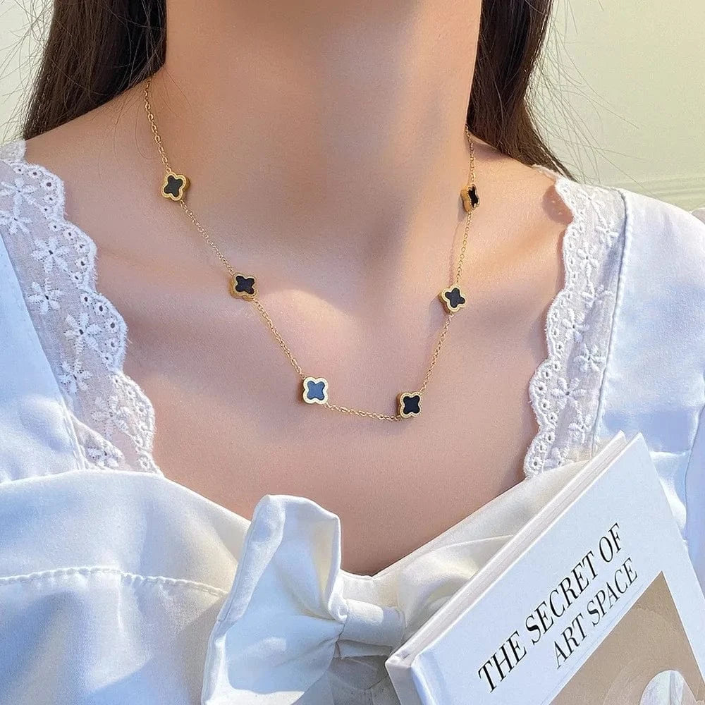 Custom lucky flower jewelry Pendant Necklace Name Bling Gold Plated Personalized Jewelry charms for jewelry making
