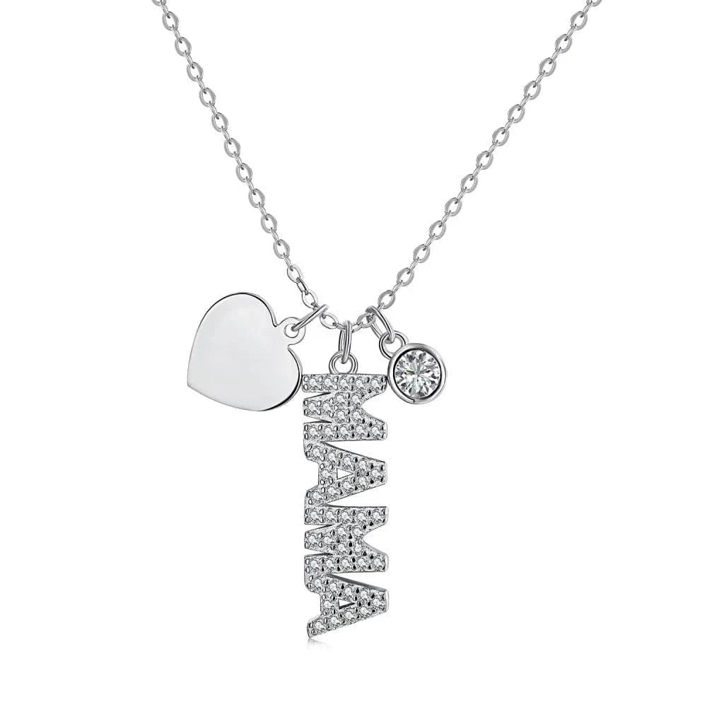 Custom Mama Necklaces With Stones Mother's Day Gift for Mom and Wife