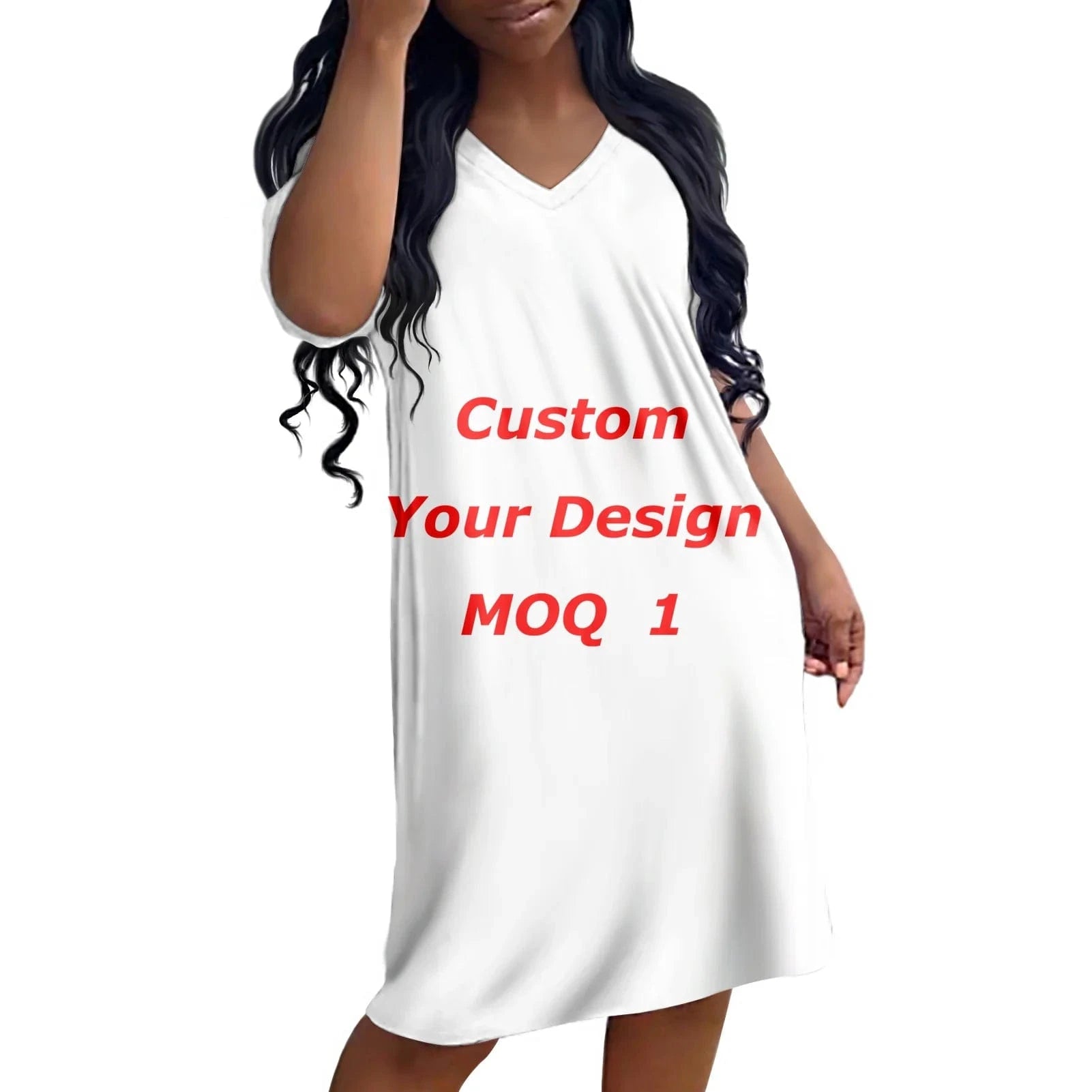 Custom Pattern Afro Black Girls Printed Dress