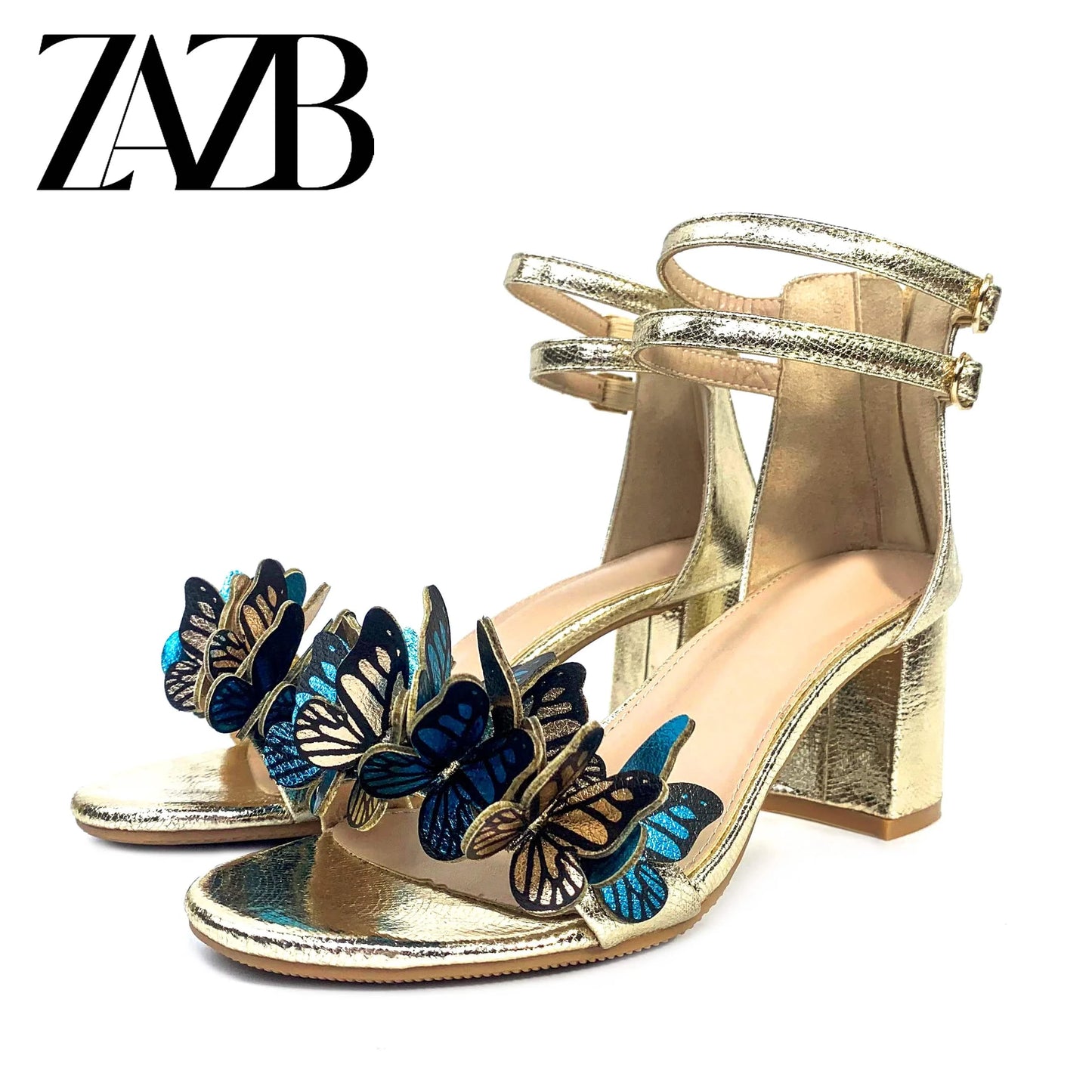 Custom round toe designer shoes Women's sandals High heels Luxury women's fashion high heels sandals