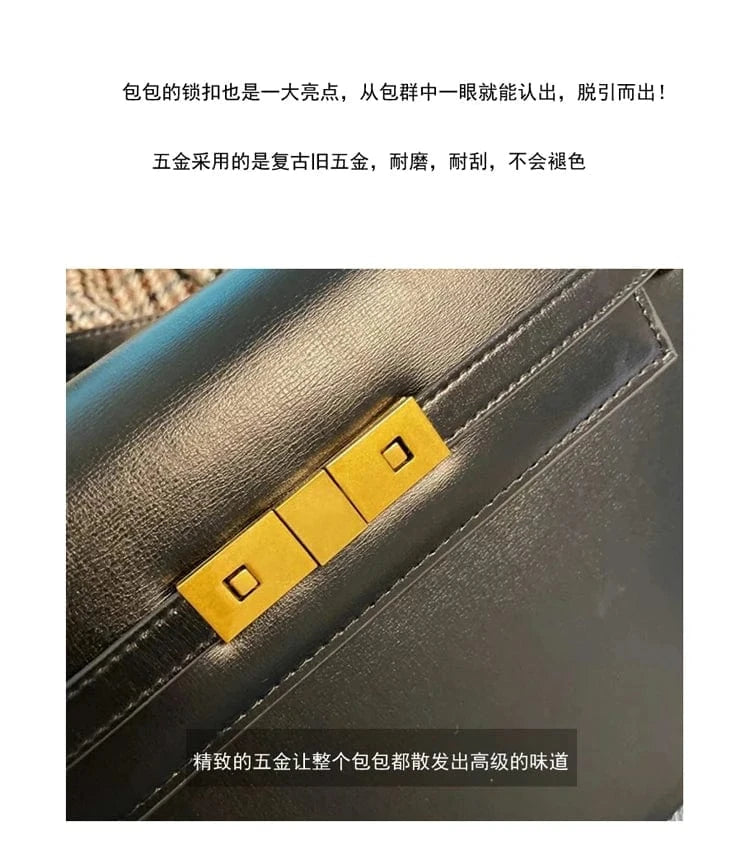 Customizable logo Bag 2024 new women's bag leather retro versatile One Shoulder Messenger underarm bag