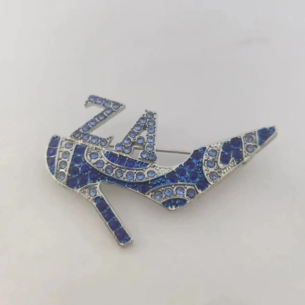 Customized Gamma Phi Delta brooches 1943 ZA Delta Alpha Sigma Gamma Rho Zeta Greek high heeled shoes Lapel Pins graduation gift