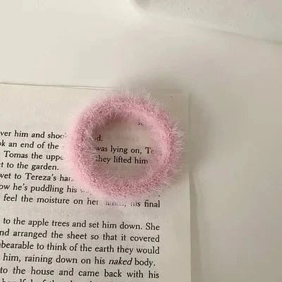 Cute Plush Rabbit Ear Hair Rope Lovely Ring Women Autumn Winter High Elastic Band Scrunchies Fur Hair Ties for Girls
