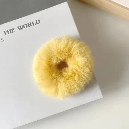 Cute Plush Rabbit Ear Hair Rope Lovely Ring Women Autumn Winter High Elastic Band Scrunchies Fur Hair Ties for Girls