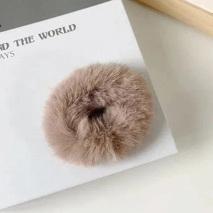 Cute Plush Rabbit Ear Hair Rope Lovely Ring Women Autumn Winter High Elastic Band Scrunchies Fur Hair Ties for Girls