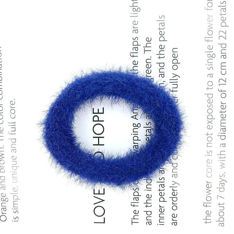 Cute Plush Rabbit Ear Hair Rope Lovely Ring Women Autumn Winter High Elastic Band Scrunchies Fur Hair Ties for Girls