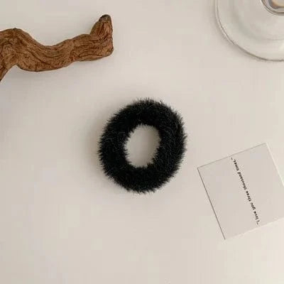 Cute Plush Rabbit Ear Hair Rope Lovely Ring Women Autumn Winter High Elastic Band Scrunchies Fur Hair Ties for Girls