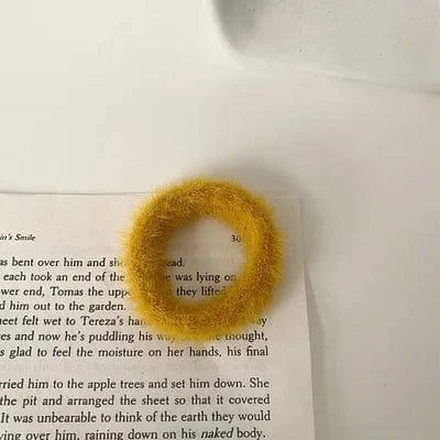 Cute Plush Rabbit Ear Hair Rope Lovely Ring Women Autumn Winter High Elastic Band Scrunchies Fur Hair Ties for Girls