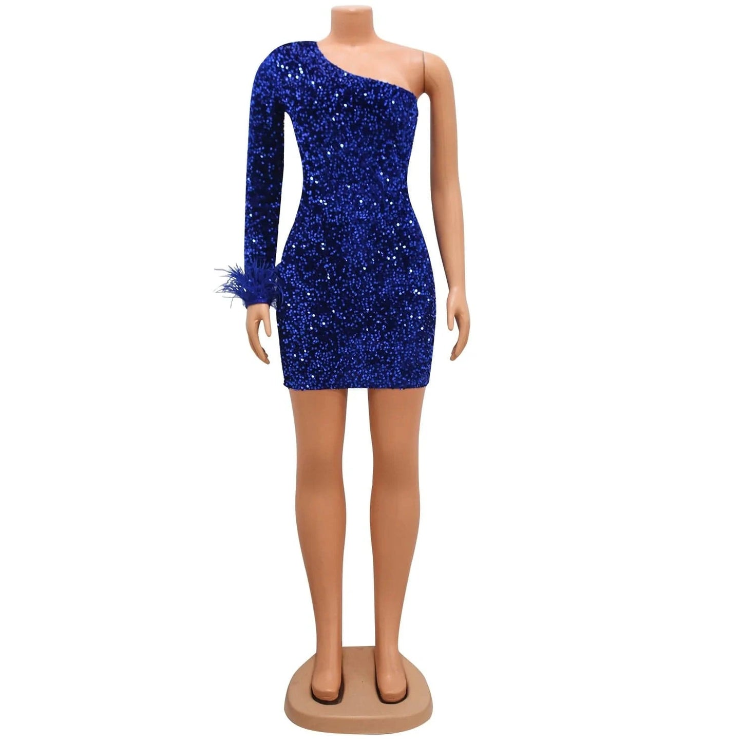 CUTENOVA 23DS121502 New 2024 Fashion Sequined Women Mini Dress Sexy Club Party Dresses Women's Dresses