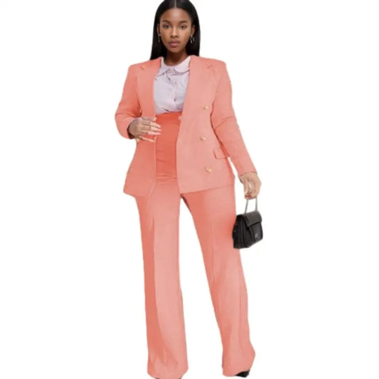 D0702DJ18 Wholesale Popular Winter Plus Size Suit Collar Double Breasted Women Jackets And Coats Sehe Fashion