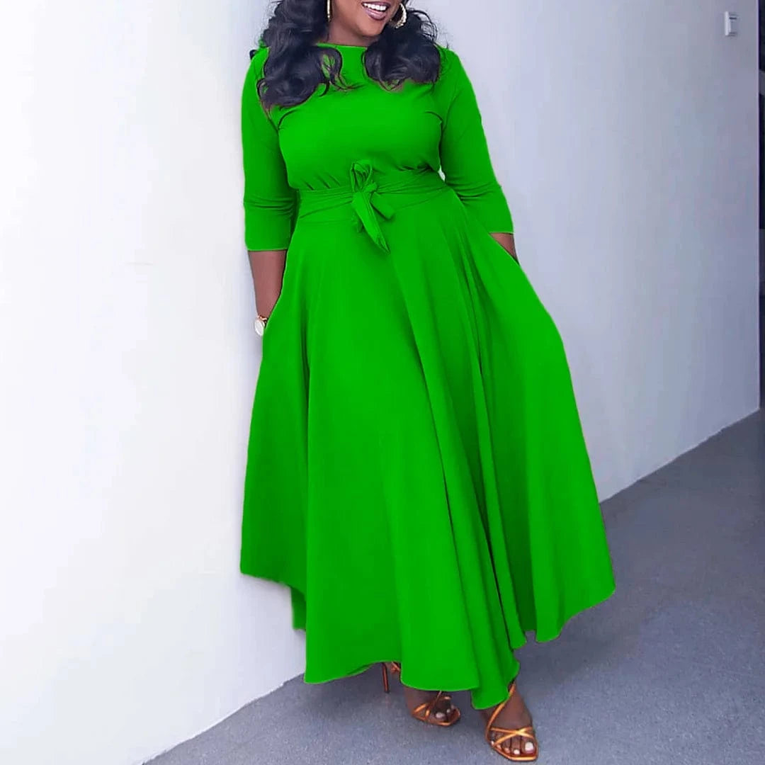 D3171 Latest Design Fashion Autumn Winter African Casual Dresses Women Lady Elegant Winter Dresses For Ladies Maxi Dress