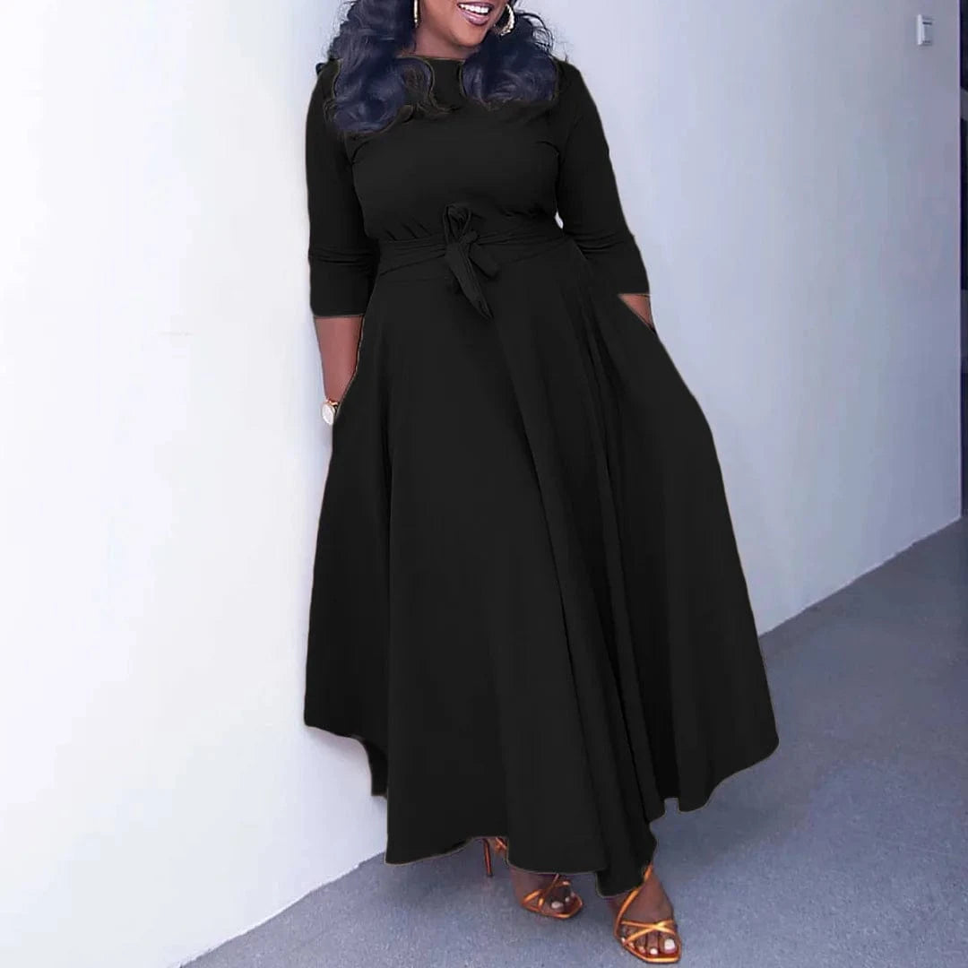 D3171 Latest Design Fashion Autumn Winter African Casual Dresses Women Lady Elegant Winter Dresses For Ladies Maxi Dress