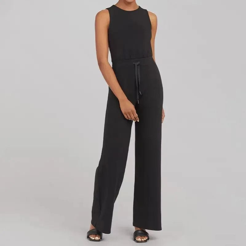 DAMOCHIC Causal Plus Size Jumpsuits Elegant Sleeveless Solid Color Drawstring Waist Modest Summer Playsuit Jumpsuit Mujer 2023
