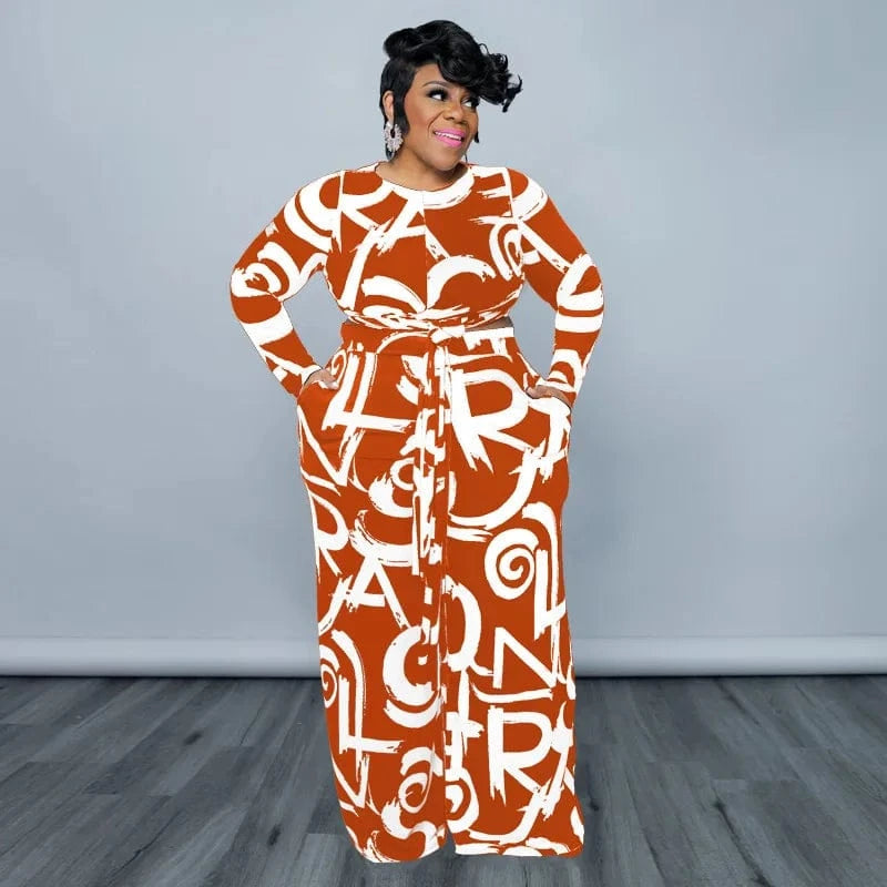 DAMOCHIC Factory Wholesale 2 Piece Set Women Spring Autumn Crop Tops Matchin Suits Print plus size Women's Two Piece Sets 2023