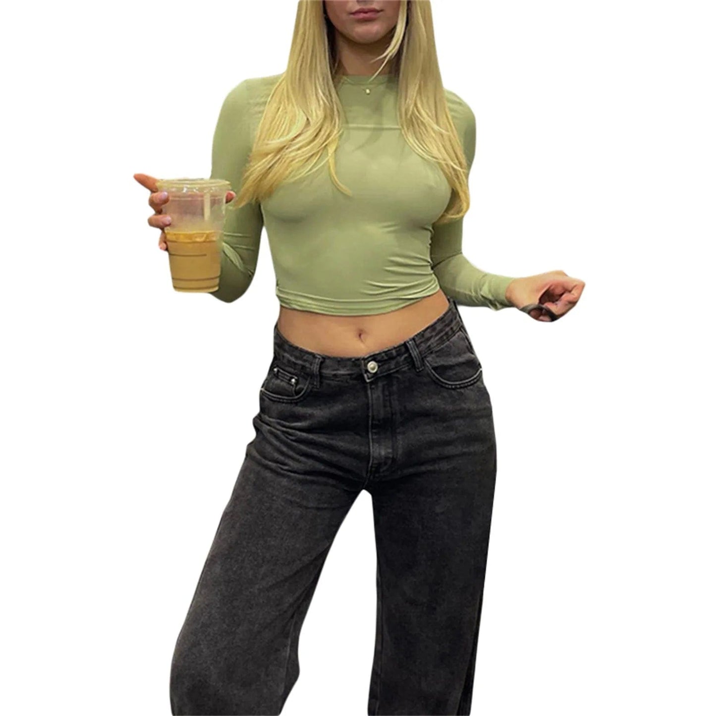 DAMOCHIC Lounge Wear Cotton High Quality Seamless Fits Women Tops Soft Custom Logo Tshirt Casual Long Sleeve Stretch Shirt 2024