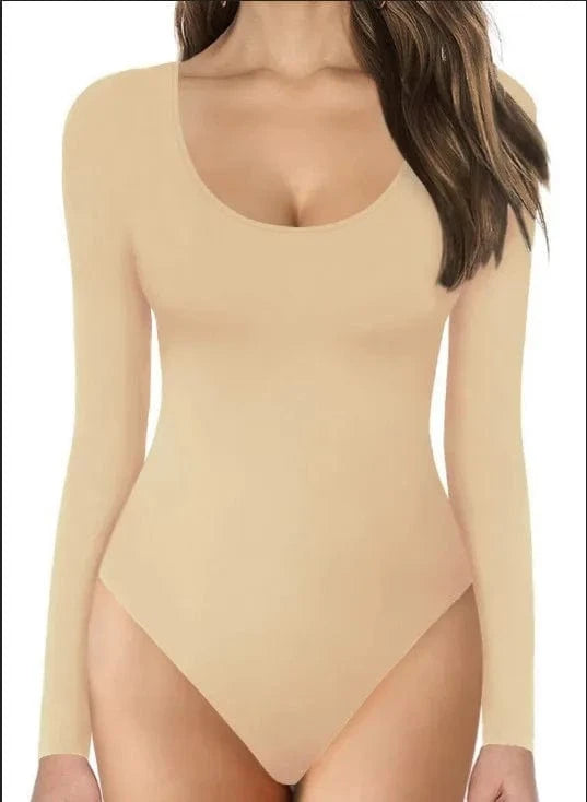 DAMOCHIC Manufacturer Jumpsuit Tops Long Sleeve Womens Clothing Seamless Fall Winter High Elastic Basic Thong Bodysuits 2024