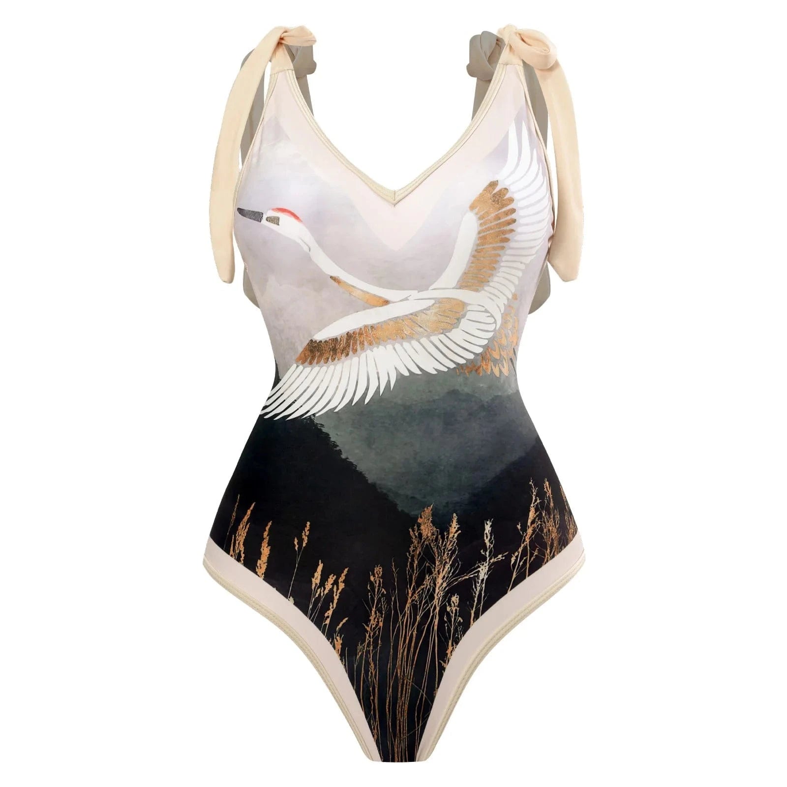 DAMOCHIC One-piece Swimsuit wrap skirt Summer print slim retro beach wrap skirt 1 piece bandage swimwear and wrap skirt 2023