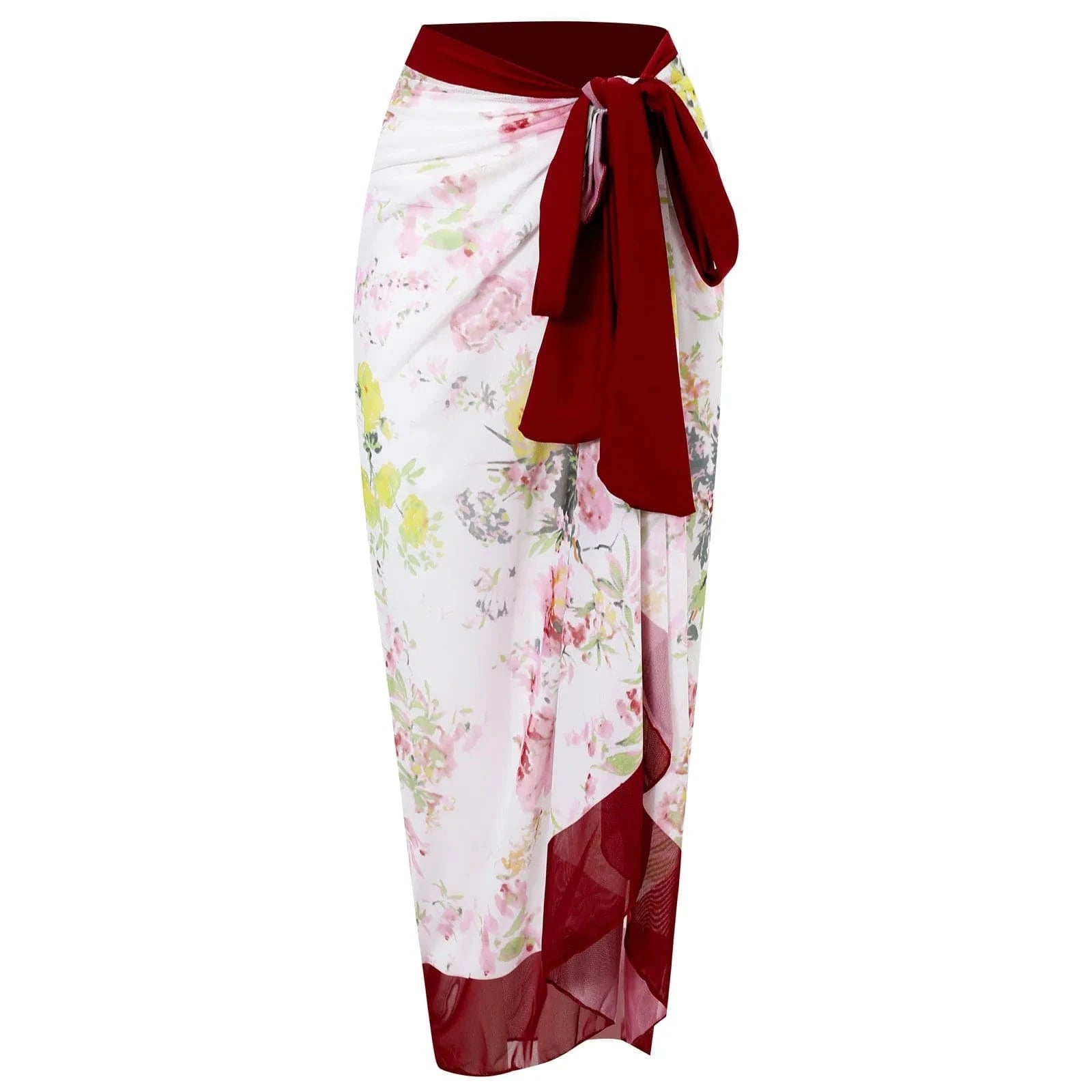 DAMOCHIC One-piece Swimsuit wrap skirt Summer print slim retro beach wrap skirt 1 piece bandage swimwear and wrap skirt 2023