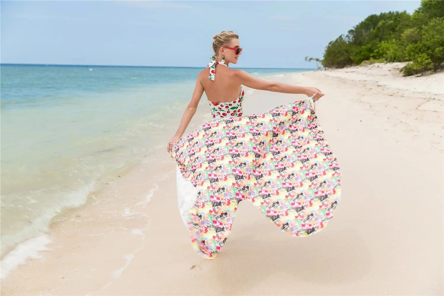 DAMOCHIC Swimwear Manufacturer Cover Ups Printed Bathing Suit Wrap Beach Dress Women Bikini Beachwear Cover Ups 2023 Supplier