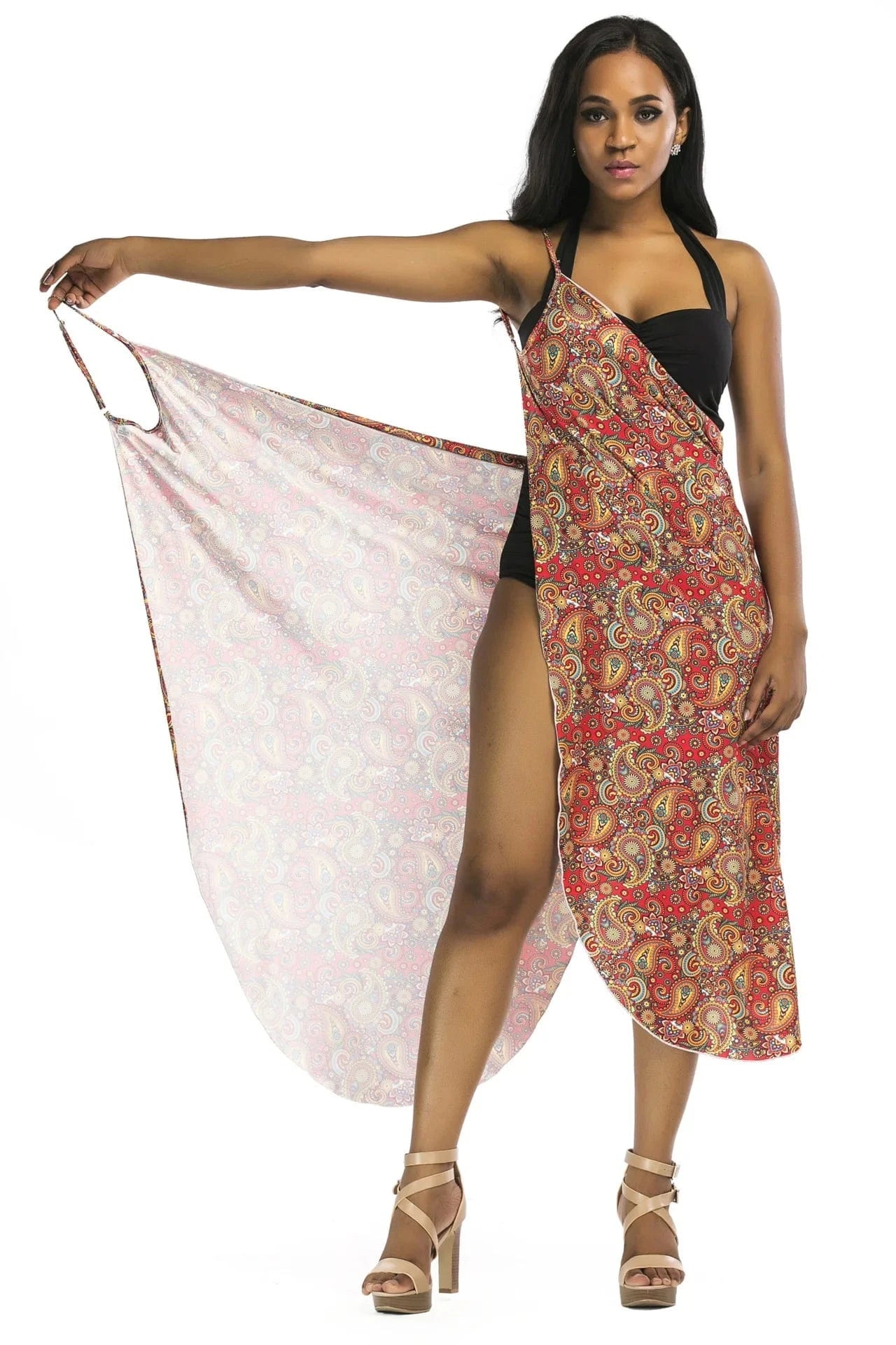 DAMOCHIC Swimwear Manufacturer Cover Ups Printed Bathing Suit Wrap Beach Dress Women Bikini Beachwear Cover Ups 2023 Supplier