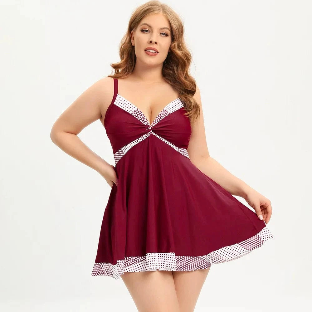 DAMOCHIC Wholesale 2023 new large size swimsuit Summer conservative skin thin twist briefs Tankinis Sets V-neck bathing suits