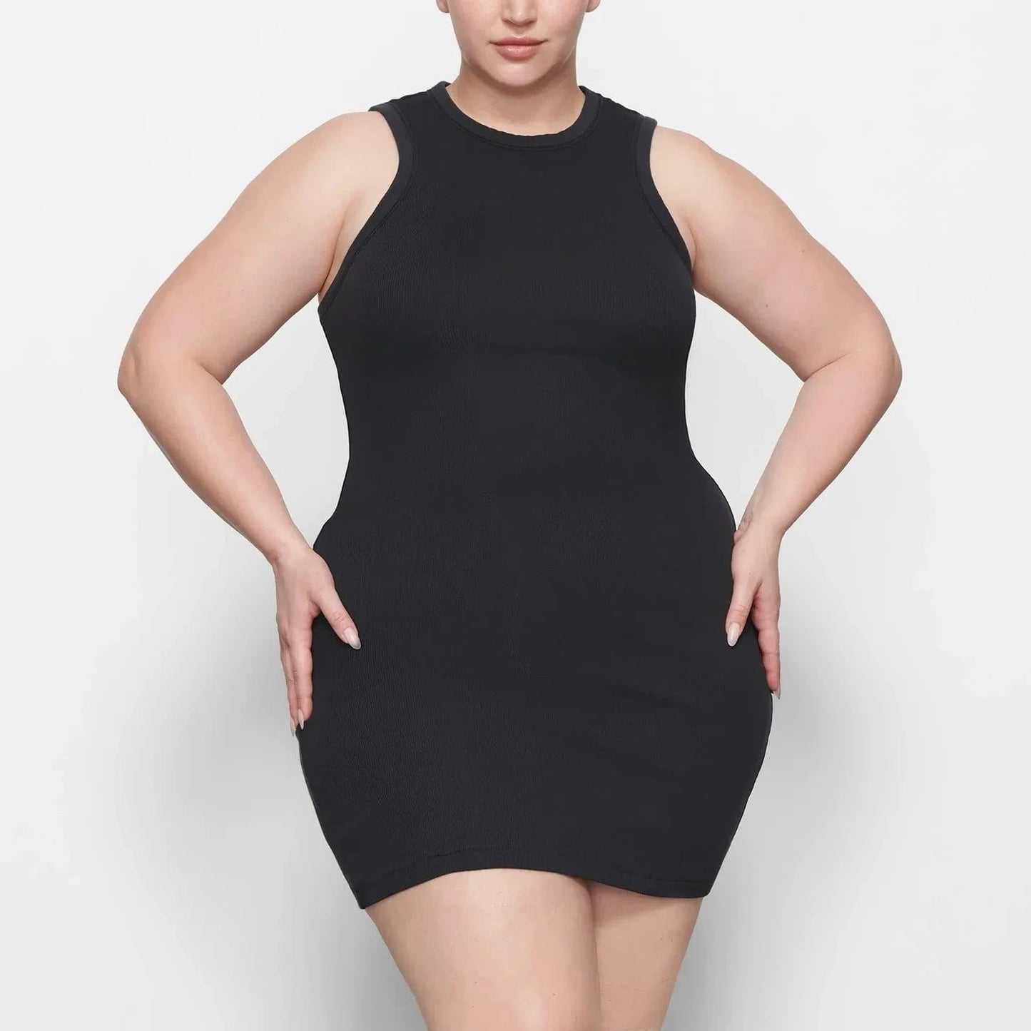 DAMOCHIC Wholesale 2024 sexy night short dresses elegant bodycon dress spring and summer sleeveless black mini dress club