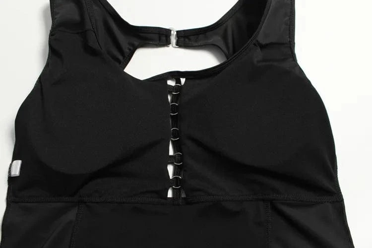 DAMOCHIC Wholesale One Piece Swimwear Backless Black Sexy Bikini Solid Color Bathing Suit 1 Piece Plus Size Swimsuit Modest 2023