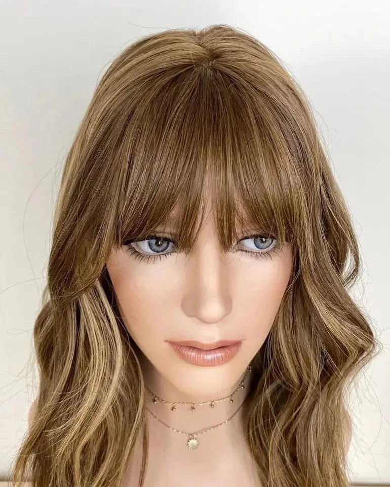 Dark Color European Human Hair Lace Front Wig Natural Wave Highlight Color Glueless Wigs Human Hair