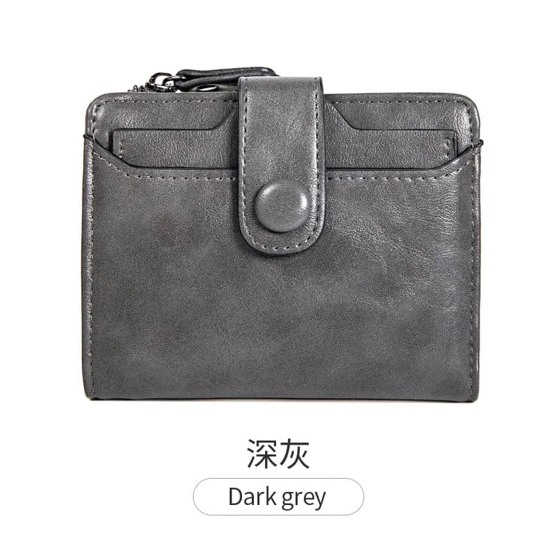 Dark Grey MIYIN 2024 New wallets for women fashionable Short ladies purse Retro Removable card slot coin purse carteras wallet women