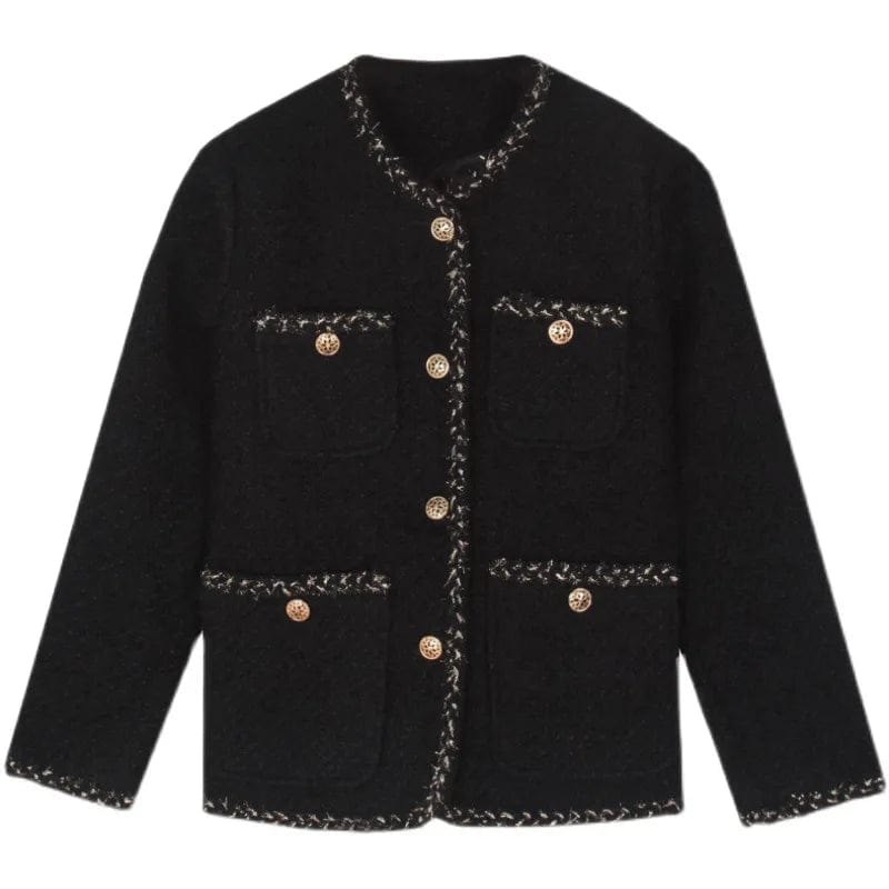 Dating Casual New Style Elegant Ladies Outfits Women Clothing Comfortable Noble Classic Tweed Jacket Coat