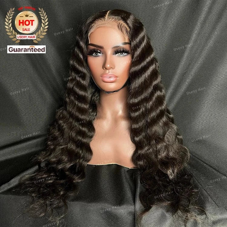 deep wave / 10"Sample Hair(send inquiry for different colors 1B Dark Green Colored Wig Brazilian Remy Bone Straight Raw Indian Lace Frontal Human Hair Wig 13x6 Lace Front Wig PrePlucked