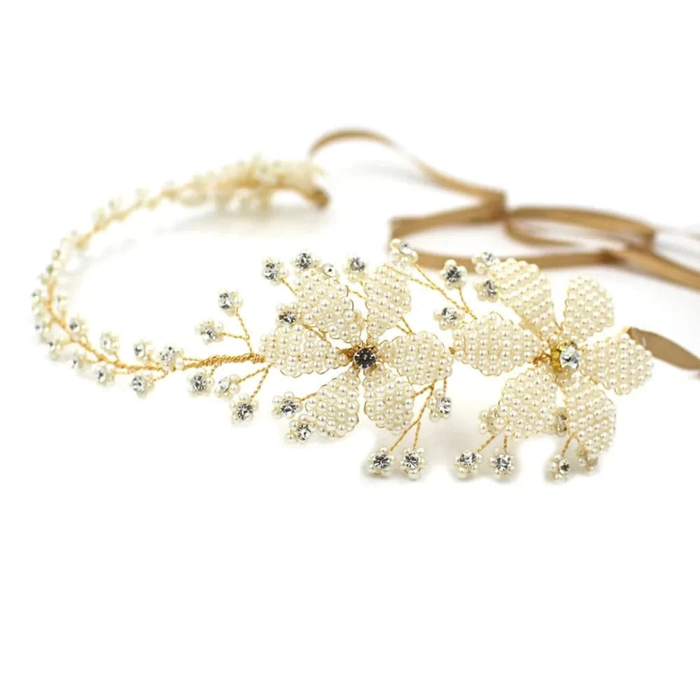 default New Fashion Crystal beads Flower Headpiece Wedding Hair Accessories Special Occasion Headbands Bridal Headband Tiara