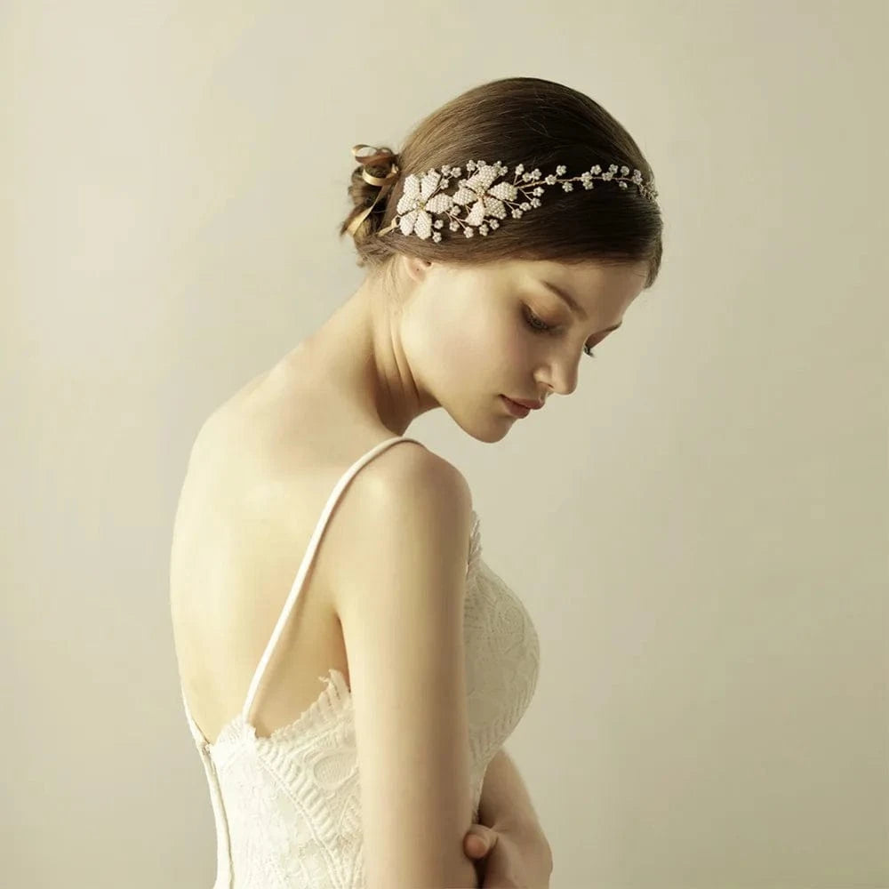 default New Fashion Crystal beads Flower Headpiece Wedding Hair Accessories Special Occasion Headbands Bridal Headband Tiara