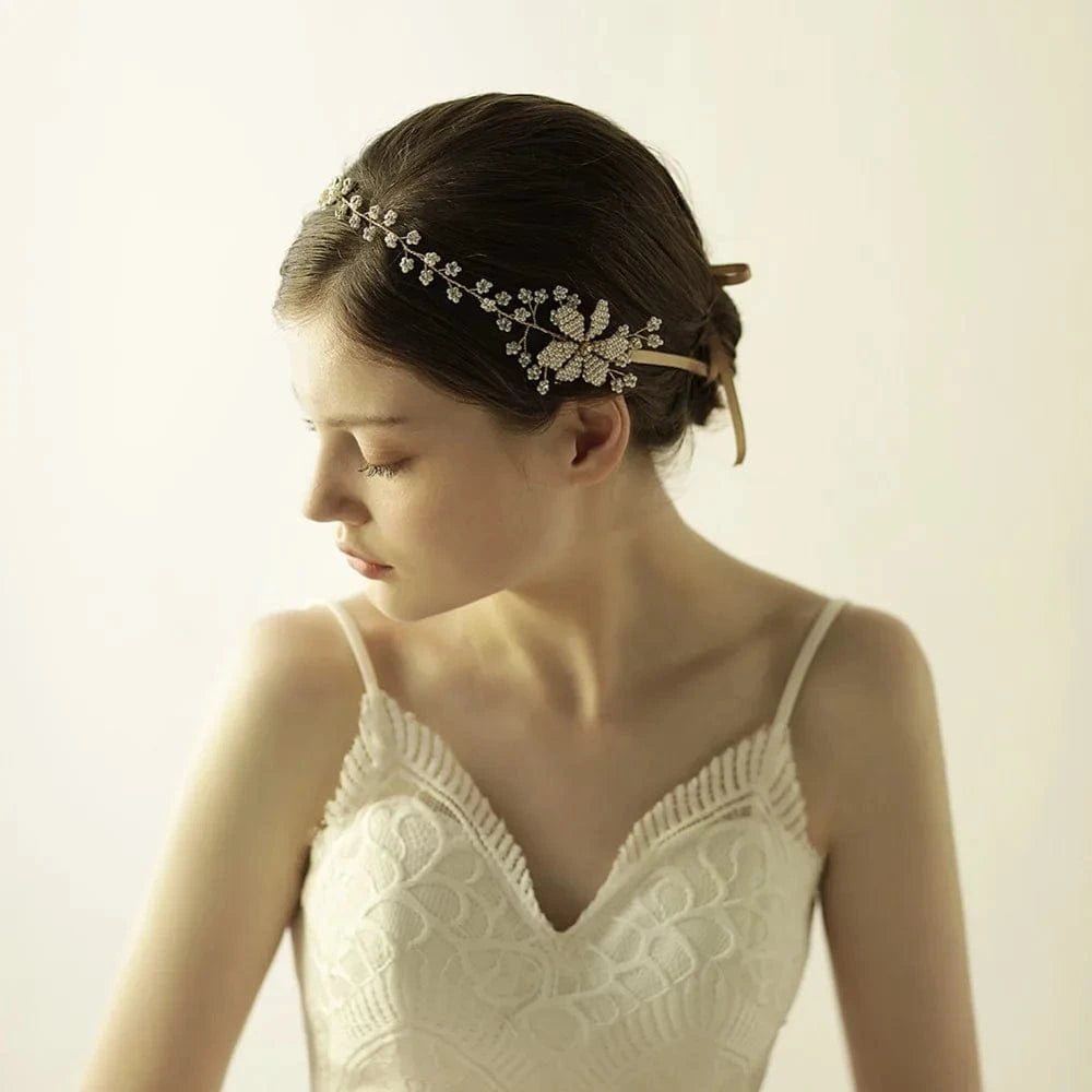 default New Fashion Crystal beads Flower Headpiece Wedding Hair Accessories Special Occasion Headbands Bridal Headband Tiara