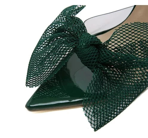 DEleventh Shoes Sexy High Heel Fashion Bow Tie Pumps Summer Slippers Wedding Shoes Thin High Heels
